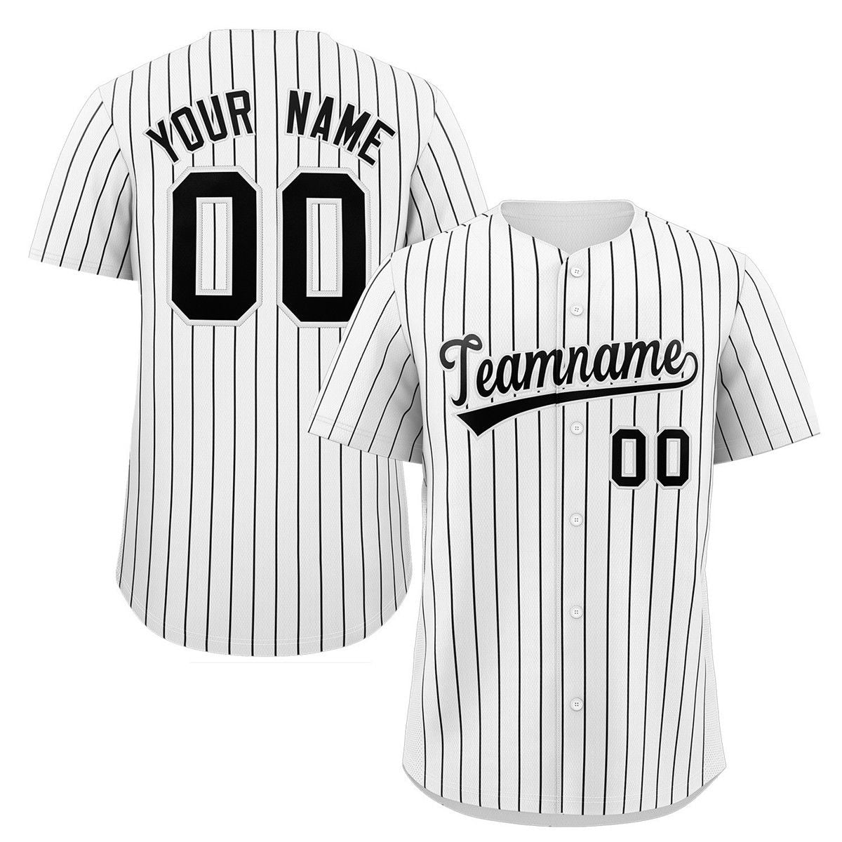 white striped baseball jersey