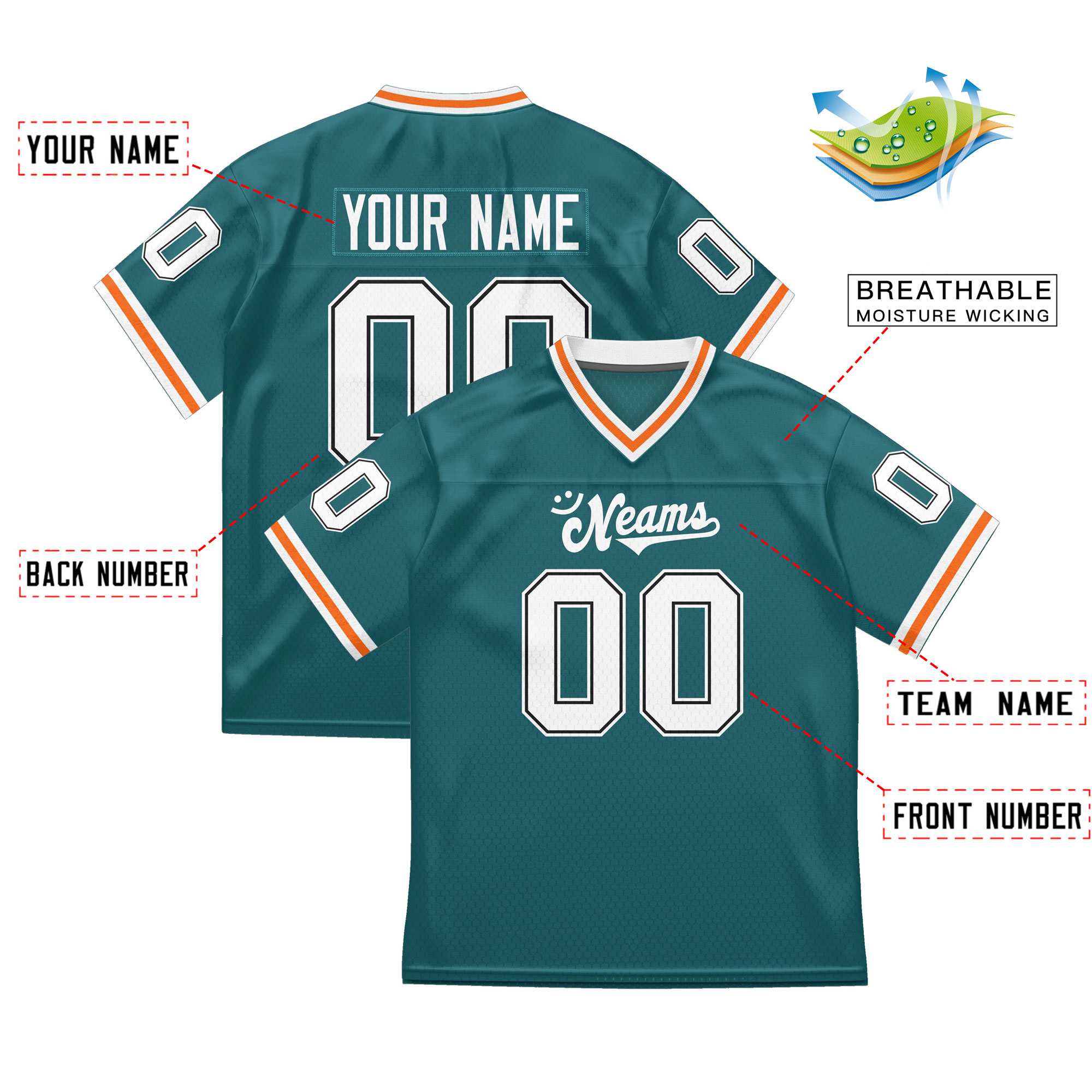 Custom Team Sports Stitched  Football Jersey Personalized Practice Uniforms for Adults/Youth