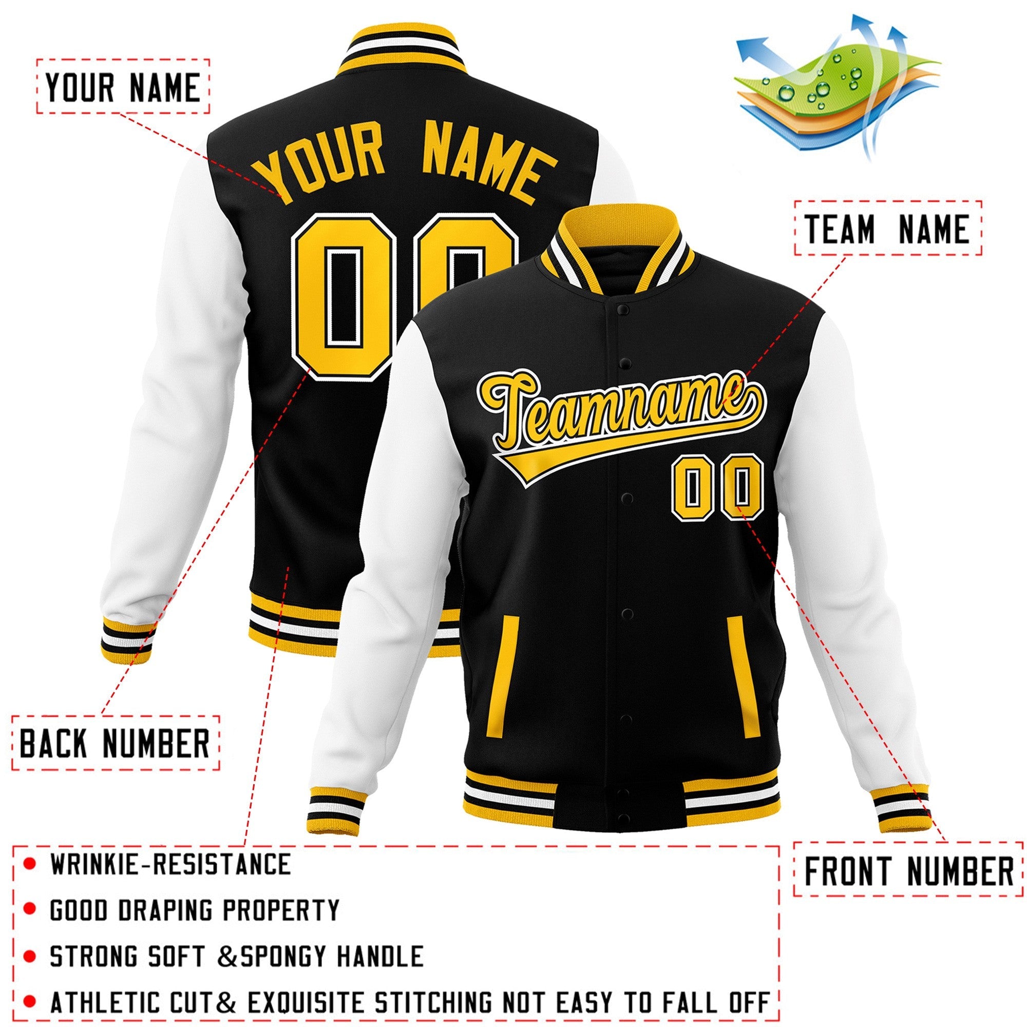 custom personalized varsity athletic jackets size guide