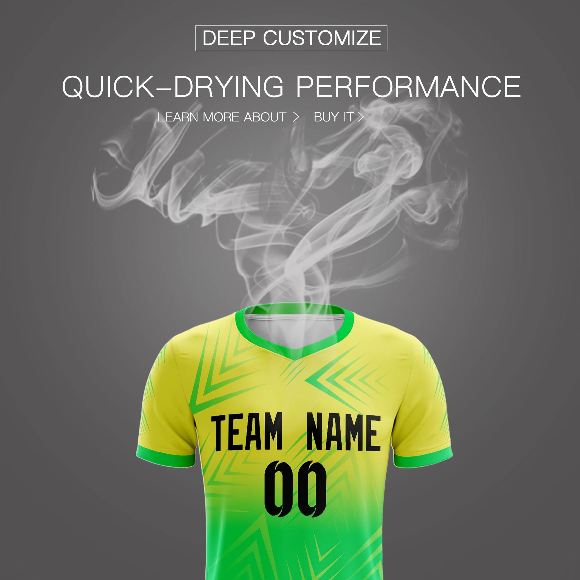 Custom Green Black Outdoor Sport Soccer Sets Jersey