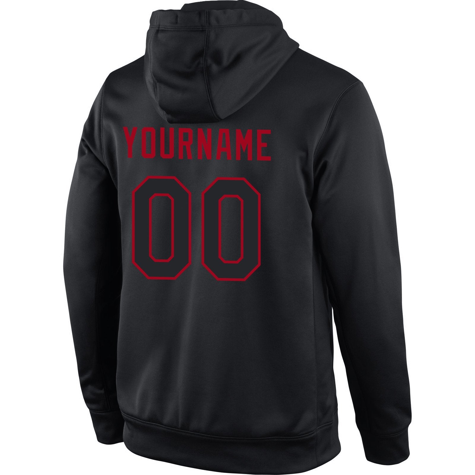 Custom Black Red Classic Style Pullover Sport Fashion Hoodie Uniform