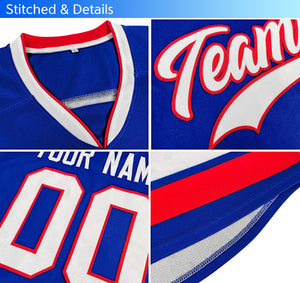 Custom Gold Royal-White Classic Style Hockey Jersey