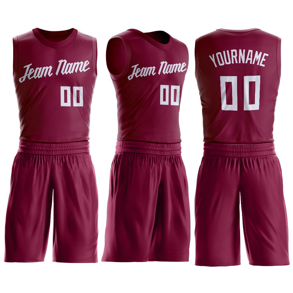 Maillot de basket-ball classique blanc marron personnalisé